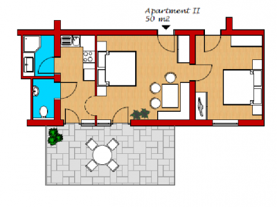 Appartement 2 (2-4 Personen)