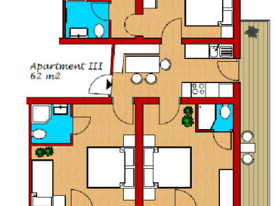 Apartment 3  (Sleeps 4-7)